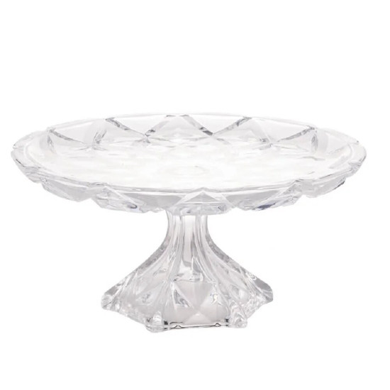 Imagem PRATO PARA BOLO DE CRISTAL DELI DIAMOND 30,5CM X 14,5CM - LYOR