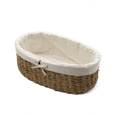 Imagem de CESTA OVAL TERRA EM FIBRA NATURAL COM TECIDO G 42X25X13CM - L'HERMITAGE - Full Fit Industria Importacao E Comercio Ltda.