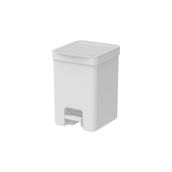 Imagem LIXEIRA COM PEDAL TRIUM 12 LITROS COR BRANCO 33,5X22,6X25,8CM - OU 