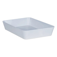 Imagem de TRAVESSA RETANGULAR COM FRISO LE CHEF BRANCA 33X23X6 CM - PARAMOUNT  - Paramount Ind E Com De Plast Ltda