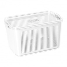 Imagem de POTE SLIM HERMÉTICO MULTIUSO COM CESTO 4.470ML BRANCO - PARAMOUNT  - Paramount Ind E Com De Plast Ltda