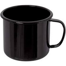 Imagem de CANECA ESMALTADA 150ML COR PRETO 8,5X6X6CM - MIMO - Mimo Importacao Exportacao Ltda