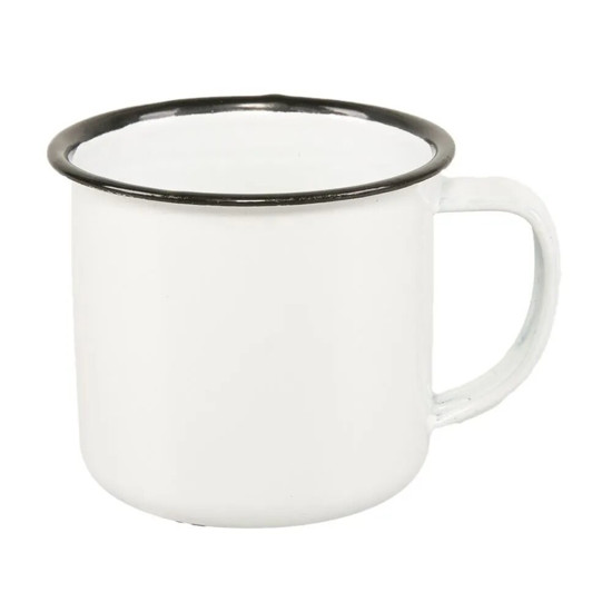 Imagem CANECA ESMALTADA 150ML COR BRANCO 8,5X6X6CM - MIMO