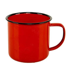 Imagem de CANECA ESMALTADA 150ML COR VEREMLHO 8,5X6X6CM - MIMO - Mimo Importacao Exportacao Ltda