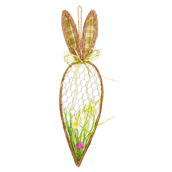 Imagem ENFEITE PARA PENDURAR NO FORMATO DE CENOURA DA PÁSCOA G NATURAL 46X46CM - GRILLO 51636