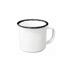 Imagem de CANECA ESMALTADA 90ML COR BRANCO 5,9X6X6CM - MIMO - Mimo Importacao Exportacao Ltda