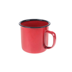 Imagem de CANECA ESMALTADA 90ML COR VERMELHO 5,9X6X6CM - MIMO  - Mimo Importacao Exportacao Ltda