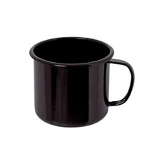 Imagem de CANECA ESMALTADA 90ML COR PRETO 5,9X6X6CM - MIMO - Mimo Importacao Exportacao Ltda