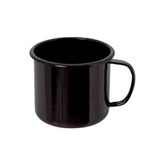 Imagem CANECA ESMALTADA 90ML COR PRETO 5,9X6X6CM - MIMO