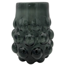 Imagem de VASO DECORATIVO DE VIDRO COM BOLAS COR PRETO 24X24X32CM - CROSS  - Cross Comercial Ltda