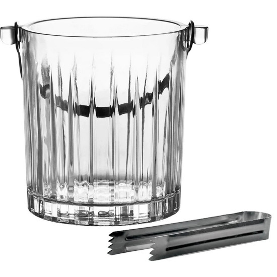 Imagem BALDE PARA GELO SOHO EM CRISTAL COM PINÇA EM AÇO INOX 1L - L'HERMITAGE