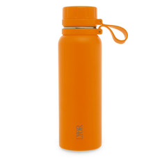 Imagem de GARRAFA TÉRMICA DE AÇO INOX EXPLORER LARANJA 650ML - LYOR - Coliseu Presentes Ltda