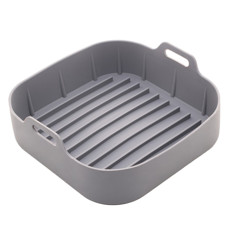 Imagem de FORMA QUADRADA DE SILICONE PARA AIR FRYER CINZA 20CM X 7CM - LYOR - Coliseu Presentes Ltda