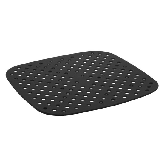 Imagem TAPETE PROTETOR DE SILICONE PARA AIR FRYER QUADRADO PRETO 18,5CM - LYOR