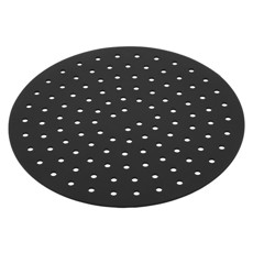 Imagem de TAPETE PROTETOR DE SILICONE PARA AIR FRYER REDONDO PRETO 18,5CM - LYOR - Coliseu Presentes Ltda