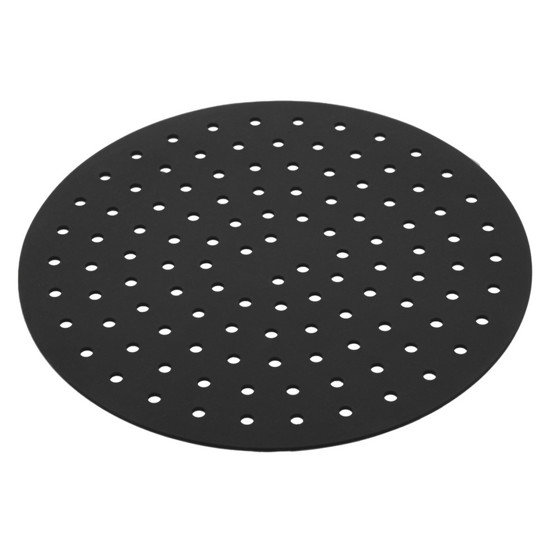 Imagem TAPETE PROTETOR DE SILICONE PARA AIR FRYER REDONDO PRETO 18,5CM - LYOR