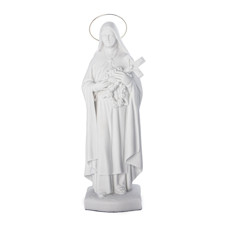 Imagem de IMAGEM DECORATIVA SANTA TEREZINHA COR BRANCO COM AUREOLA DOURADA 27CM - VIGORE  - Vigore Art Decor Eireli