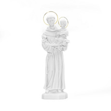 Imagem de IMAGEM DECORATIVA SANTO ANTÔNIO COR BRANCO AUREOLA DOURADA 25CM - VIGORE - Vigore Art Decor Eireli