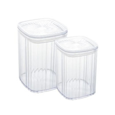 Imagem de JOGO DE PORTA-MANTIMENTOS EM POLIESTIRENO LYOR 840ML E 500ML 2 PEÇAS - LYOR  - Coliseu Presentes Ltda