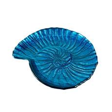 Imagem de CENTEO DE MESA EM FORMATO DE CONHA DO MAR COR AZUL DEKOR-SNAIL 25CM - VYLUX  - Vylux Comer De Artigos Para Decorac