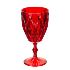 Imagem de TAÇA DIAMANTE COR VERMELHO CRISTAL EM PLASTICO 9X17CM 300 ML - PLASTIFESTA  - Plastifesta Comercio E Industrias Eirelli