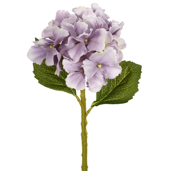 Imagem HASTE DECORATIVA DE HORTÊNSIA SILVESTRE LAVANDA EM PLÁSTICO MOLDÁVEL 33X14CM - GRILLO
