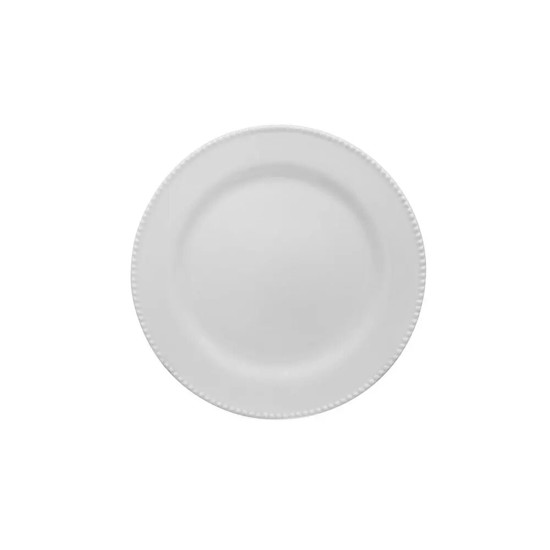 Imagem PRATO RASO PORCELANA 27 CM BRANCO PERLA YOI