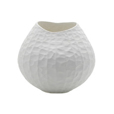 Imagem de VASO DECORATIVO EM CERÂMICA LINHA POTTERY CORNER COR BRANCO 30X30X28CM - KZ  - Kz Home Stock Com De Prods De Decoração Eireli-Epp