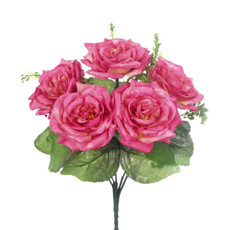 Imagem de BUQUÊ ROSA X5 COM GYPSO SALMÃO 14X26CM - GRILLO 51404 - Grillo Ltda