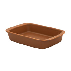 Imagem de TRAVESSA REFRATÁRIA TANGO RETANGULAR MÉDIA MARROM 34X21X6,5CM 2L - OXFORD  - Oxford Porcelanas Sudeste Ltda