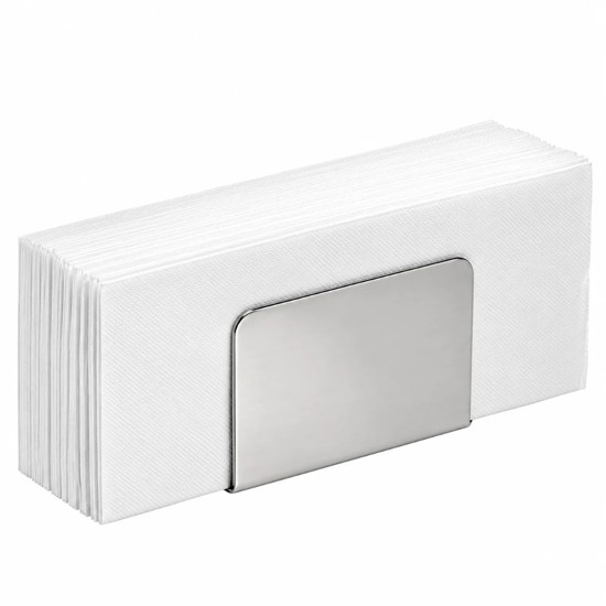 Imagem PORTA GUARDANAPO ORIGAMI EM INOX COR PRATEADO 9 X 4.5 X 8 CM - RIVA 