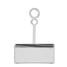 Imagem de PORTA ADOÇANTE VENEZIA RETANGULAR EM INOX COR PRATEADO 11,2 X 5,2 X1 5,5CM - RIVA  - Br Comercio De Utensilios Domesticos Eireli