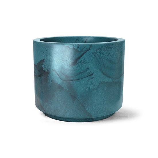 Imagem VASO DECORATIVO CLASSIC CILÍNDRICO BAIXO COR VERDE GUATEMALA 40X50,5X44CM - NUTRIPLAN