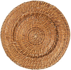 Imagem de SOUSPLAT RATTAN 33CM REDONDO BEGE - RAFIMEX  - Rafimex Comercial Imp E Exp Ltda