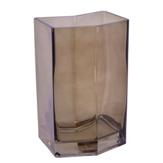 Imagem de VASO DECORATIVO EM VIDRO FECHADO COR MARROM 14X15X25CM - GRILLO 53060 - Grillo Ltda