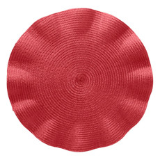 Imagem de LUGAR AMERICANO DE POLIÉSTER BABADO VERMELHO 38CM - WOLFF - Rojemac Impotacao E Exportacao Ltda