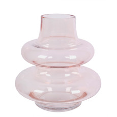 Imagem de VASO DECORATIVO EM VIDRO COR ROSE 8X18X21CM - GRILLO 52739 - Grillo Ltda