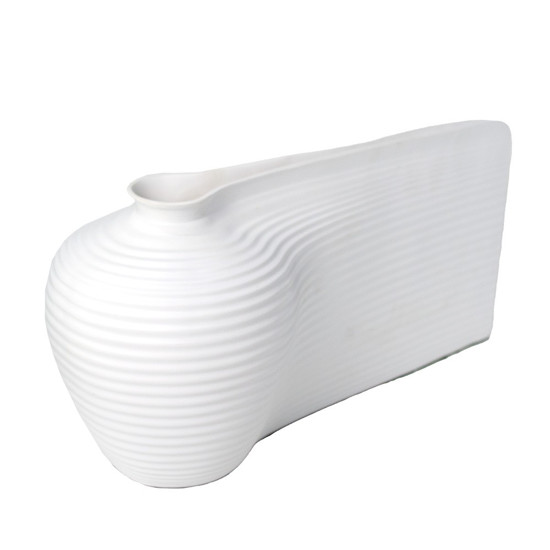 Imagem VASO DECORATIVO EM RESINA COR BRANCO 41X20X20CM - GRILLO 54382