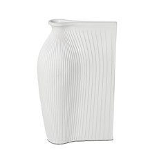 Imagem de VASO DECORATIVO DE RESINA COR BRANCO 34X20X12CM - GRILLO 54381 - Grillo Ltda