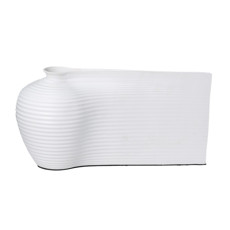 Imagem de VASO DECORATIVO EM RESINA COR BRANCO 41X20X20CM - GRILLO 54382 - Grillo Ltda