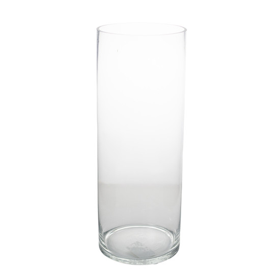 Imagem VASO DECORATIVO DE VIDRO TRANSPARENTE 15X15X40CM - GRILLO 55120