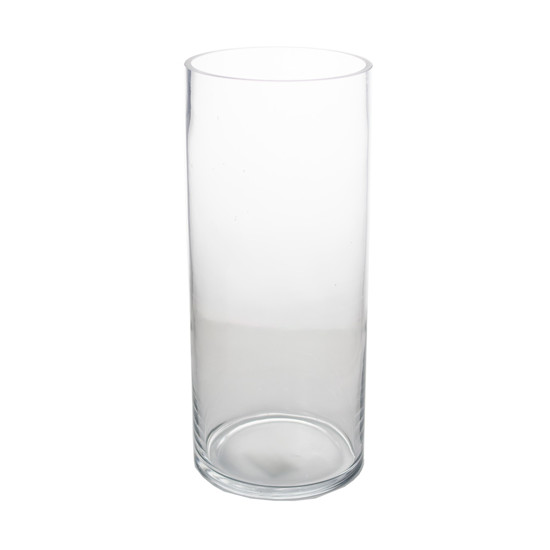 Imagem VASO DECORATIVO DE VIDRO TRANSPARENTE 15X15X35CM - GRILLO 55121