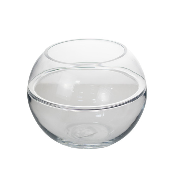 Imagem VASO DECORATIVO DE VIDRO TRANSPARENTE 25X25X20CM - GRILLO 54744