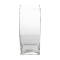 Imagem de VASO DECORATIVO EM VIDRO TRANSPARENTE 15X15X36CM - GRILLO 55118  - Grillo Ltda