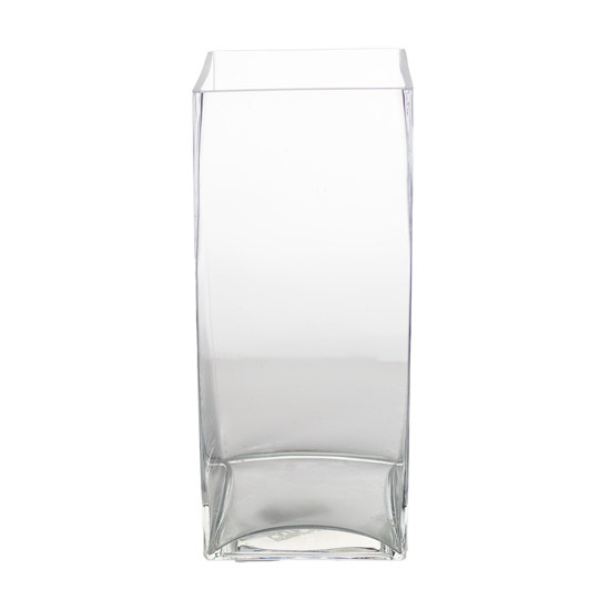 Imagem VASO DECORATIVO EM VIDRO TRANSPARENTE 15X15X36CM - GRILLO 55118 