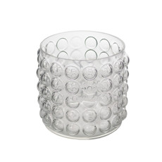 Imagem de VASO DECORATIVO EM VIDRO TRANSPARENTE 17X17X17CM - GRILLO 54729 - Grillo Ltda