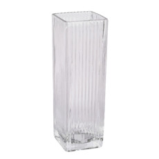 Imagem de VASO DECORATIVO DE VIDRO TRANSPARENTE 8X8X24CM - GRILLO 52924 - Grillo Ltda