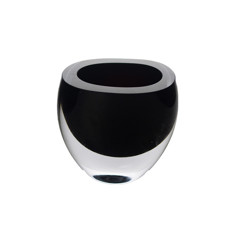 Imagem de VASO DECORATIVO EM VIDRO COR PRETO 13X9X12,5CM - GRILLO 54533 - Grillo Ltda