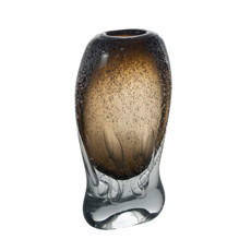 Imagem de VASO DECORATIVO EM VIDRO COR MARROM 6X15X30CM - GRILLO 54525 - Grillo Ltda