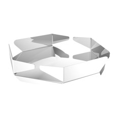 Imagem de CENTRO DE MESA DE AÇO INOX ORIGAMI 31CM X 7CM X 31CM - WOLFF - Rojemac Impotacao E Exportacao Ltda